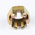 Metric Slotted Brass Hex Slotted Nut M20